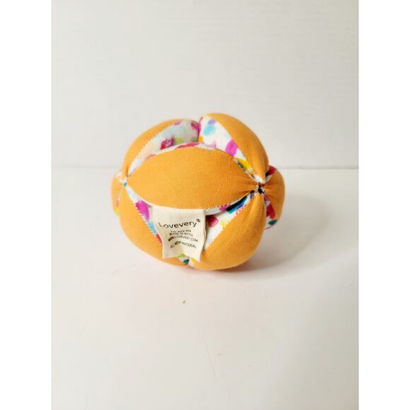 Lovevery Other - LOVEVERY Organic  Montessori Ball 3.5” Diameter Orange Floral